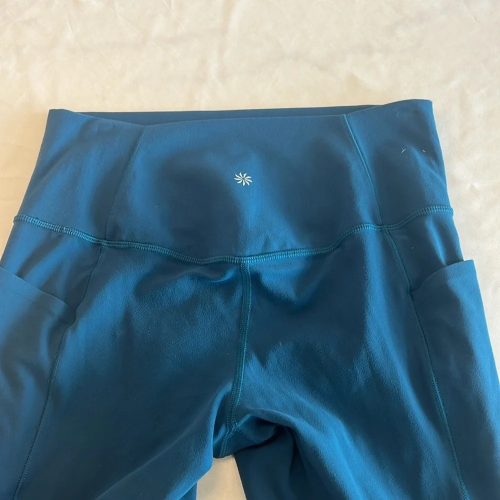 Rouched Athleta 7/8 tight with pockets - Picture 3 of 8